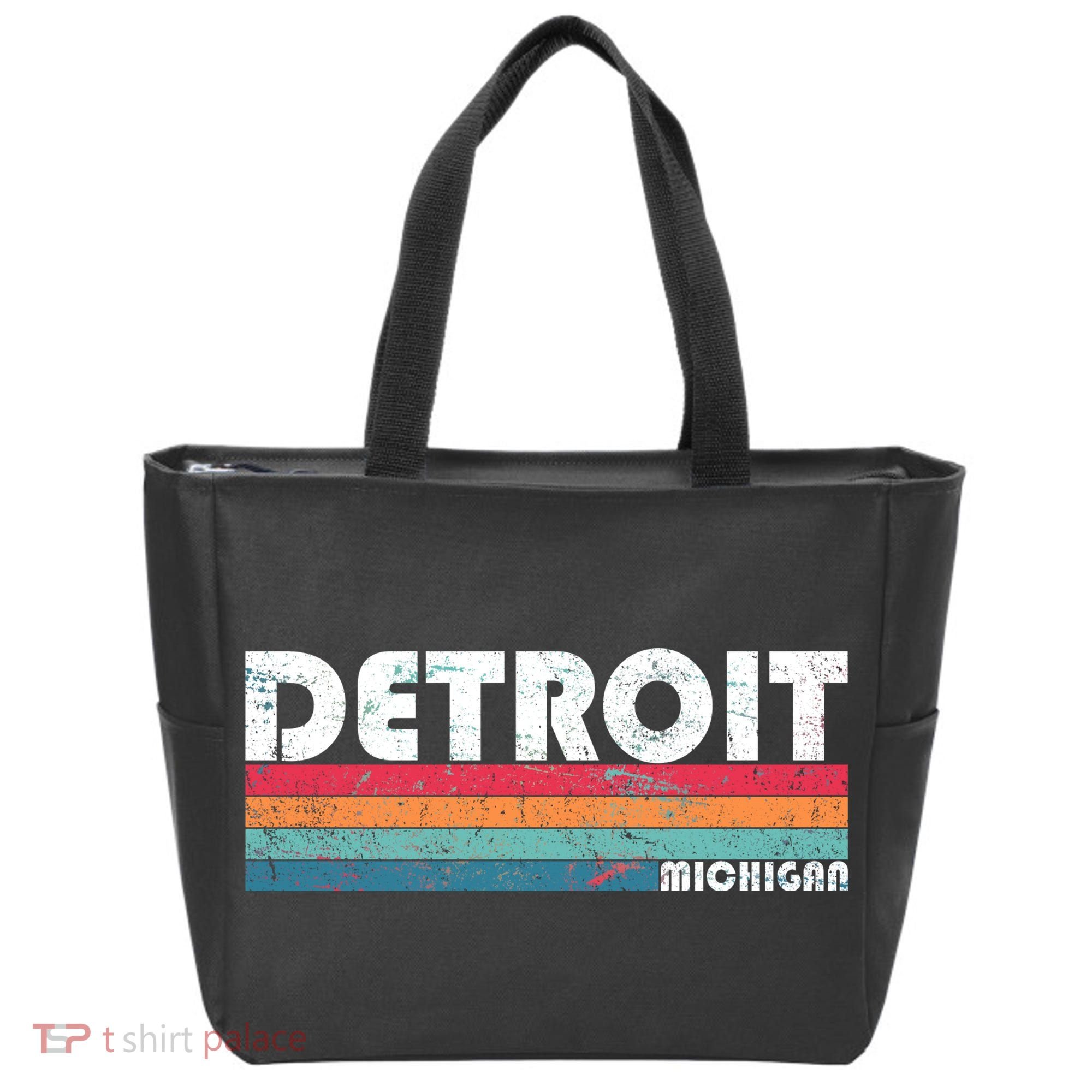Retro Detroit Michigan Tote Bag