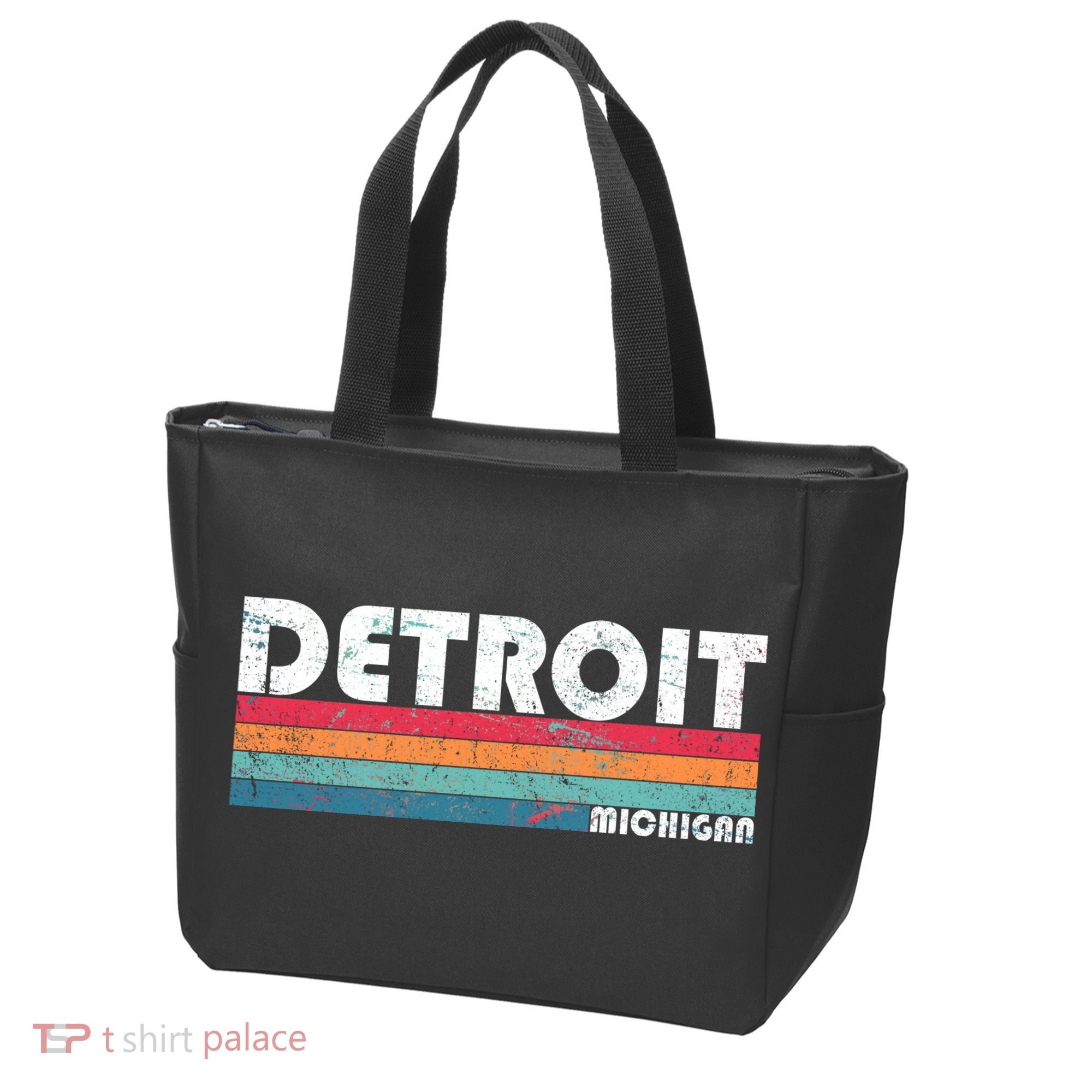 Retro Detroit Michigan Tote Bag