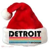 Retro Detroit Michigan Santa Hat thumb 0