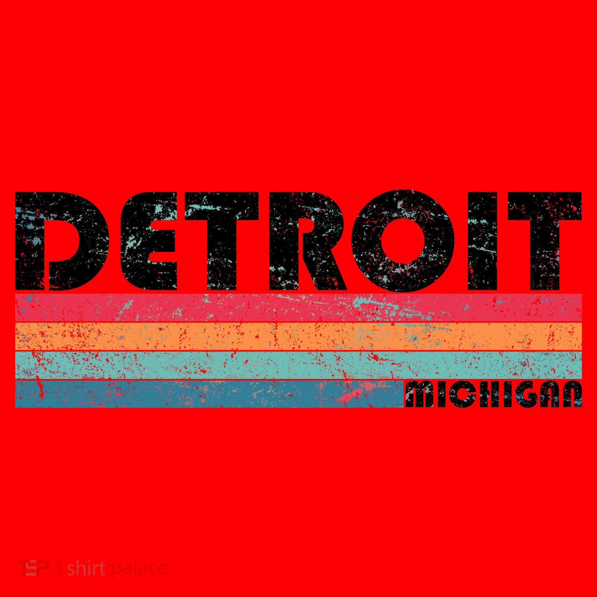 Retro Detroit Michigan Santa Hat