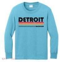 Retro Detroit Michigan Kids Long Sleeve Shirt thumb 0