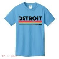 Retro Detroit Michigan Kids T-Shirt thumb 0