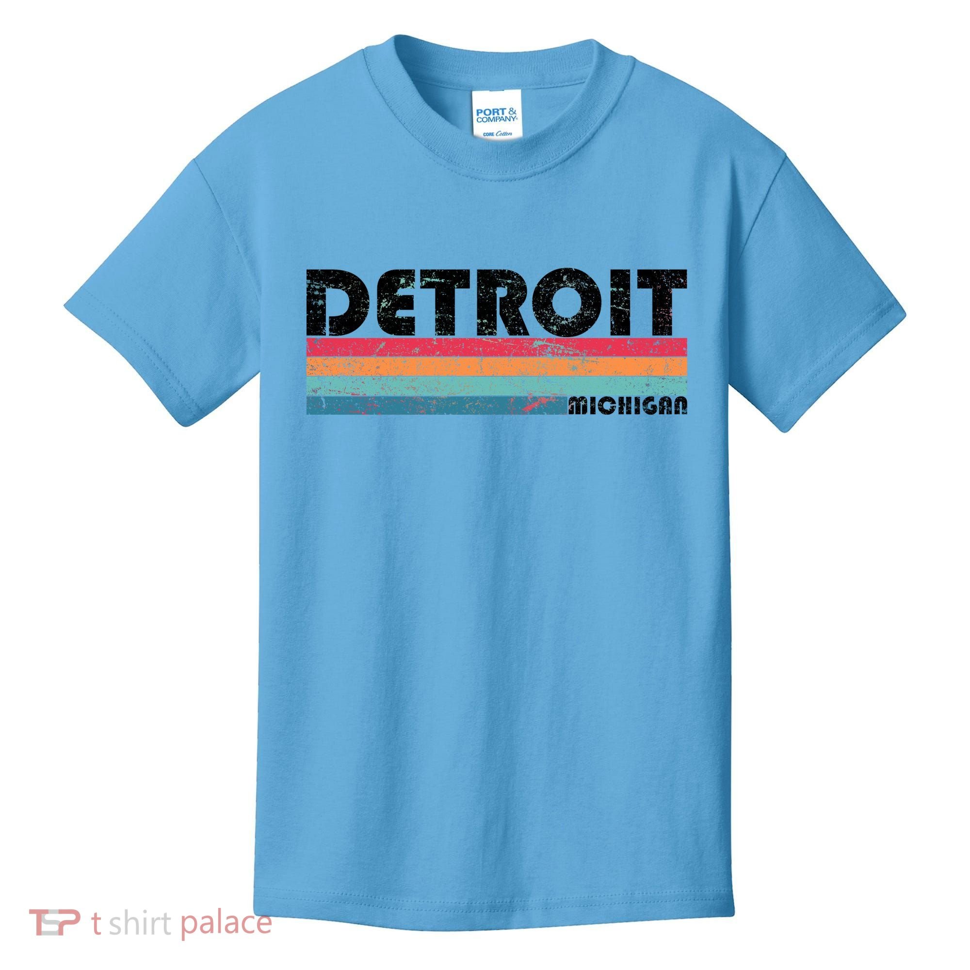 Retro Detroit Michigan Kids T-Shirt