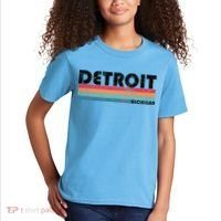 Retro Detroit Michigan Kids T-Shirt thumb 2