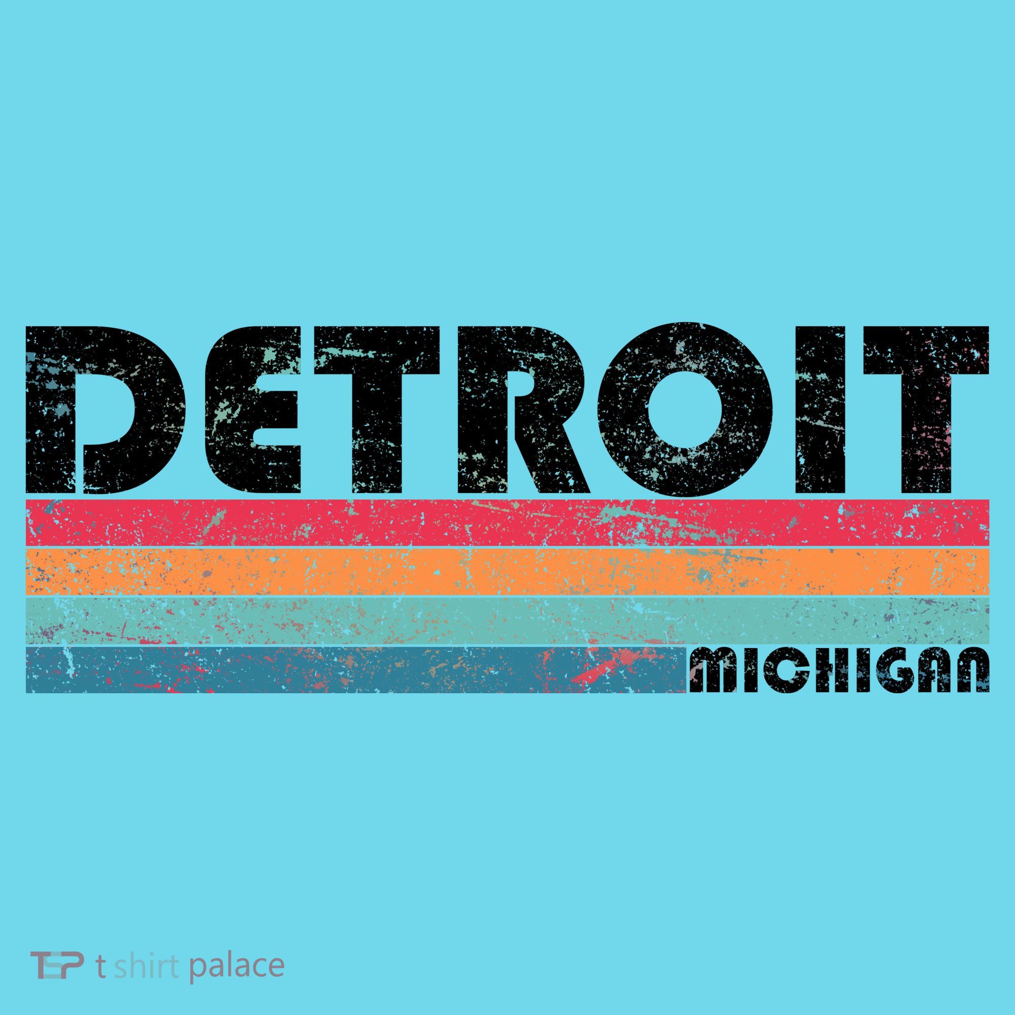 Retro Detroit Michigan Kids T-Shirt