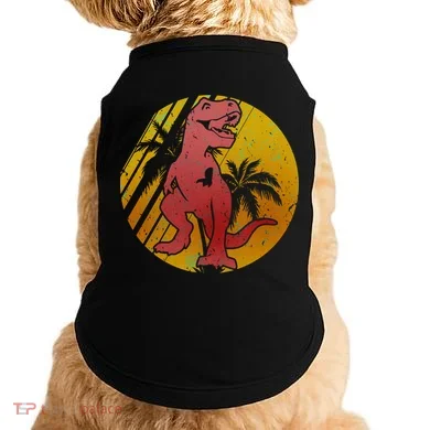 Retro Dinosaur Sunset Doggie Tank