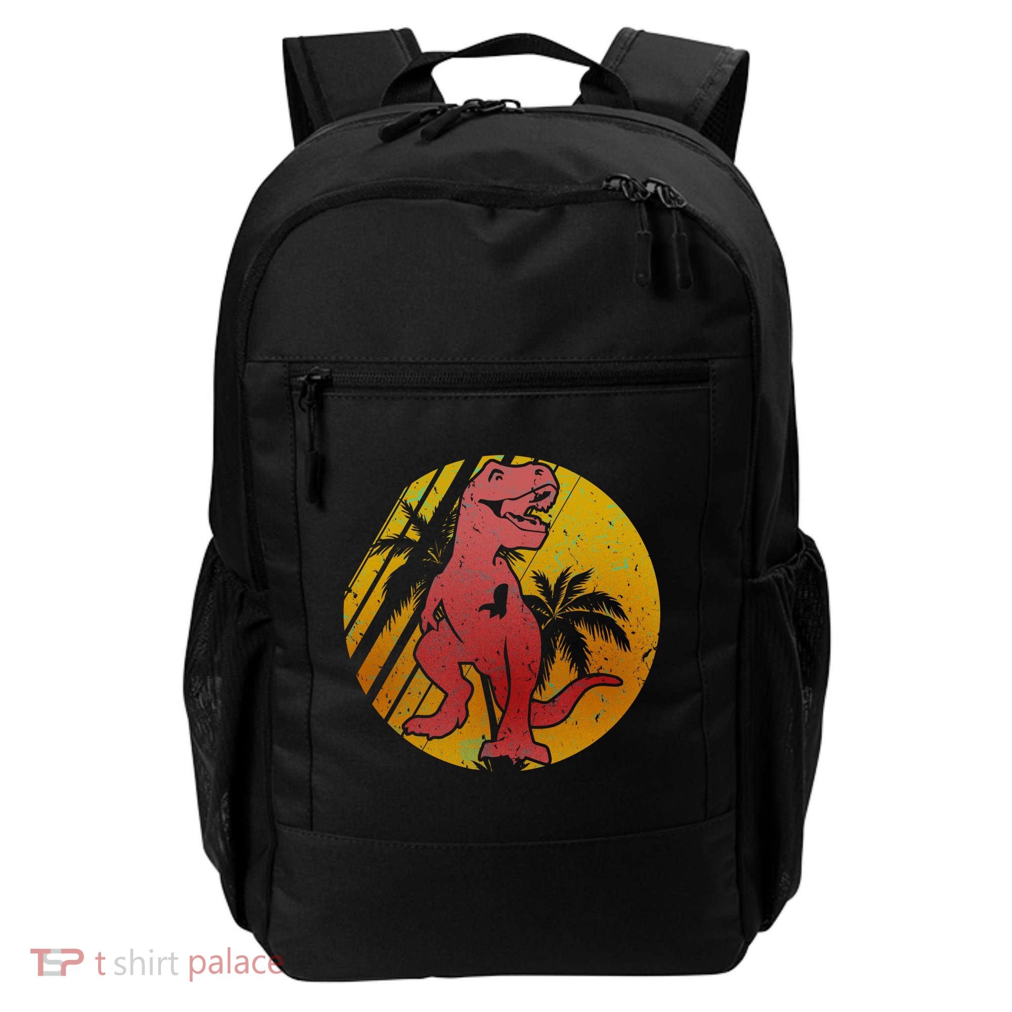 Retro Dinosaur Sunset Backpack