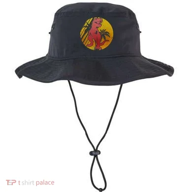 Retro Dinosaur Sunset Bucket Hat