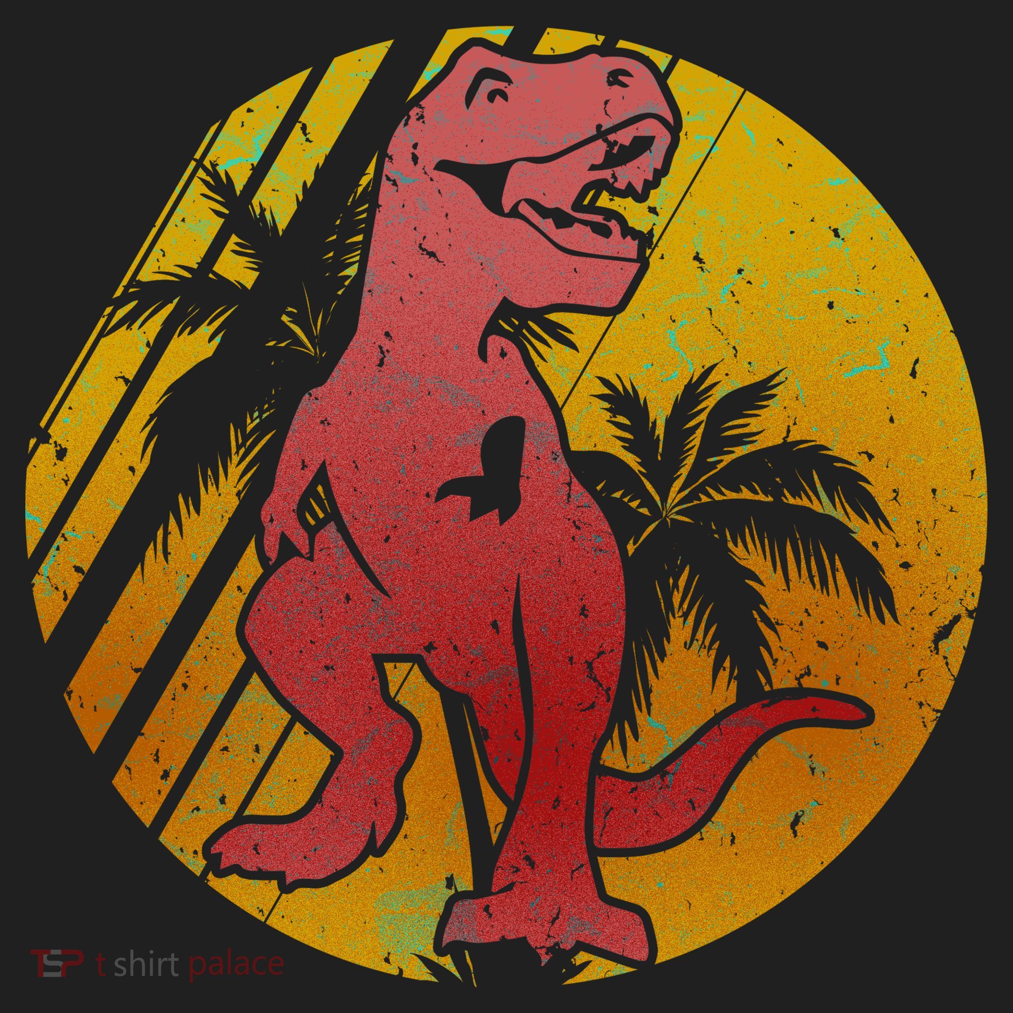 Retro Dinosaur Sunset Hat