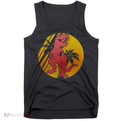 Retro Dinosaur Sunset Tank Top