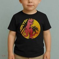 Retro Dinosaur Sunset Toddler T-Shirt thumb 2