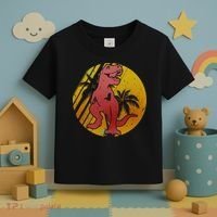 Retro Dinosaur Sunset Toddler T-Shirt thumb 3