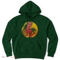 Retro Dinosaur Sunset Hoodie thumb 0