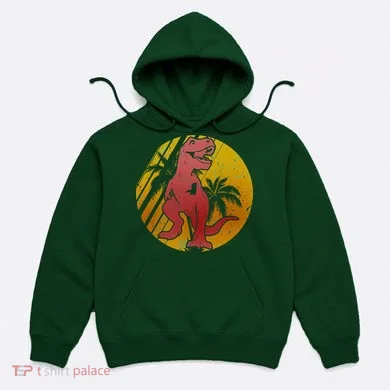 Retro Dinosaur Sunset Hoodie