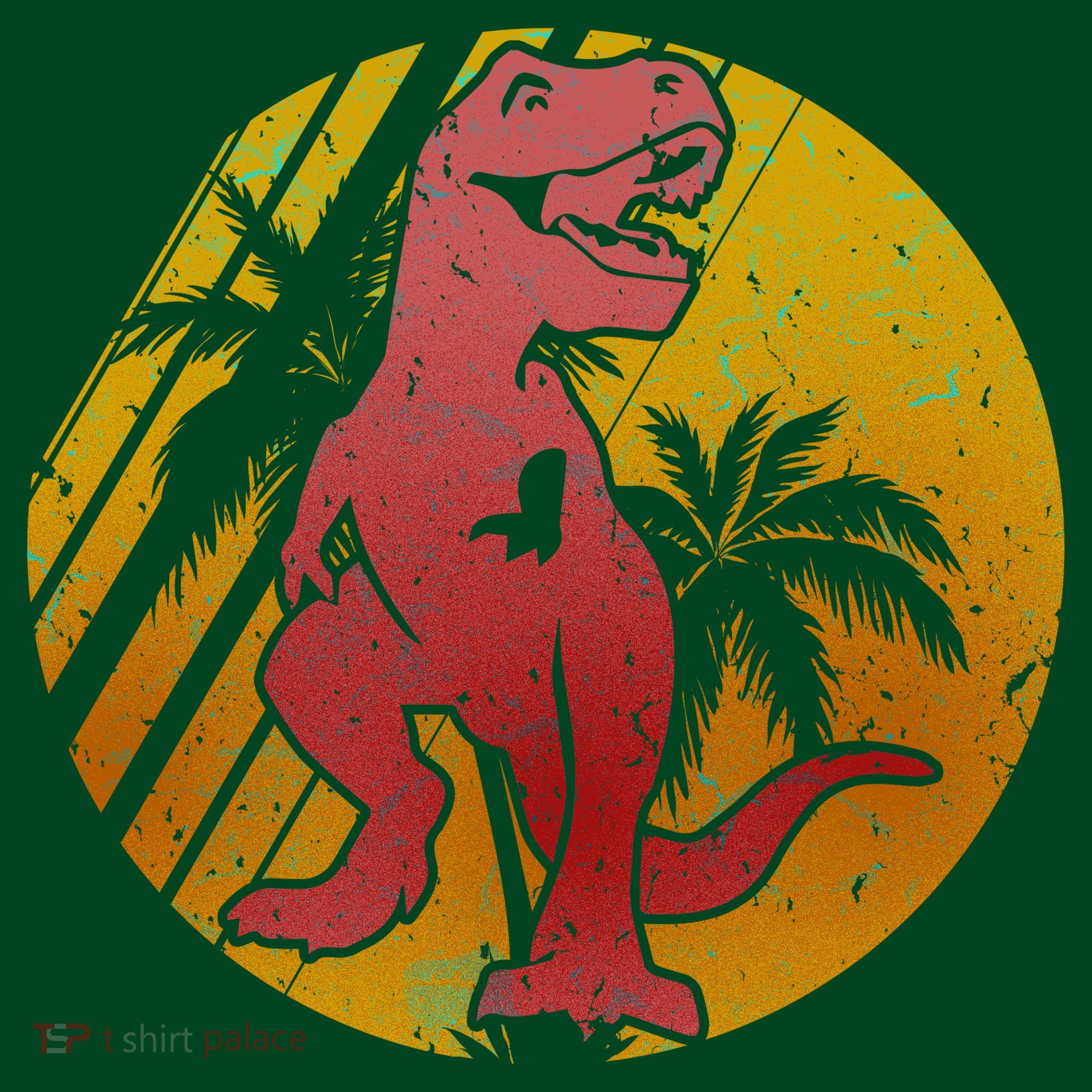 Retro Dinosaur Sunset Hoodie