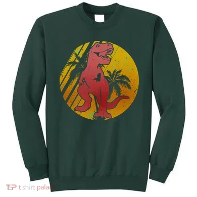 Retro Dinosaur Sunset Sweatshirt