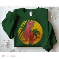 Retro Dinosaur Sunset Sweatshirt thumb 2