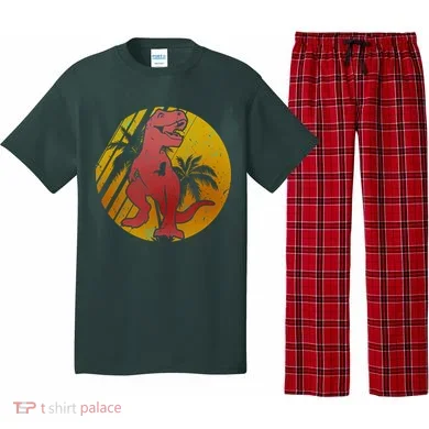 Retro Dinosaur Sunset Pajama Set
