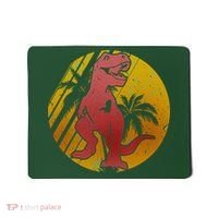 Retro Dinosaur Sunset Mousepad thumb 0