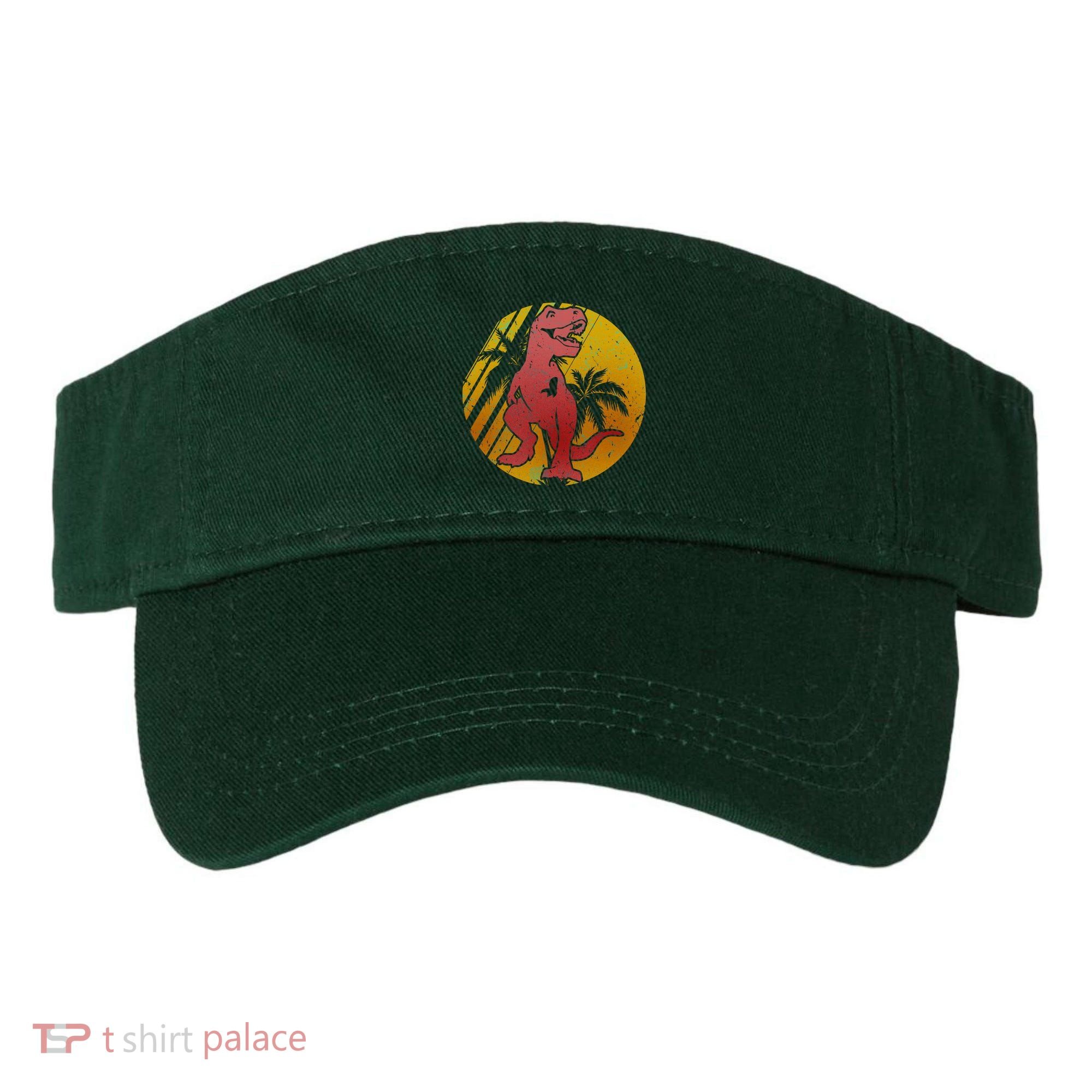 Retro Dinosaur Sunset Visor