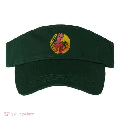 Retro Dinosaur Sunset Visor