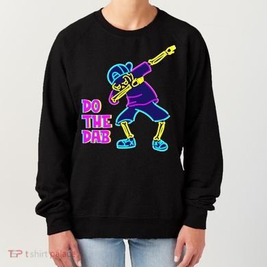 Retro Do the Dab Neon Skeleton Women's Sweatshirt