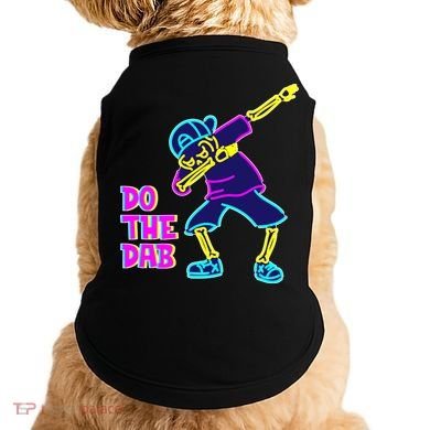 Retro Do the Dab Neon Skeleton Doggie Tank