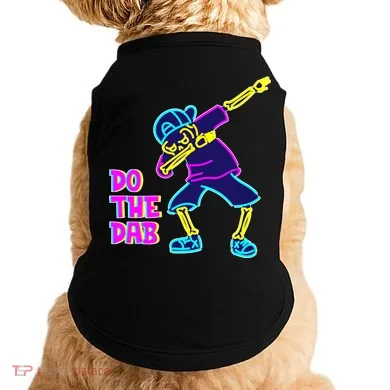 Retro Do the Dab Neon Skeleton Doggie Tank
