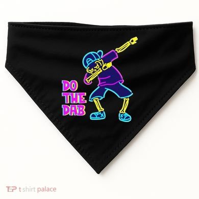 Retro Do the Dab Neon Skeleton USA-Made Doggie Bandana