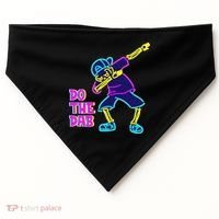 Retro Do the Dab Neon Skeleton USA-Made Doggie Bandana thumb 0