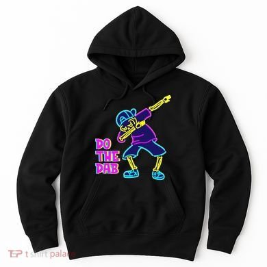 Retro Do the Dab Neon Skeleton Hoodie
