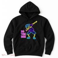 Retro Do the Dab Neon Skeleton Hoodie thumb 0