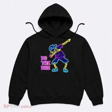 Retro Do the Dab Neon Skeleton Hoodie