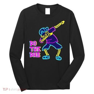 Retro Do the Dab Neon Skeleton Long Sleeve Shirt