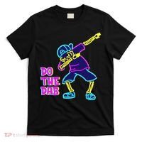 Retro Do the Dab Neon Skeleton T-Shirt thumb 0