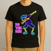 Retro Do the Dab Neon Skeleton T-Shirt thumb 3