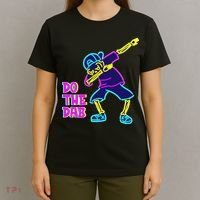 Retro Do the Dab Neon Skeleton T-Shirt thumb 4