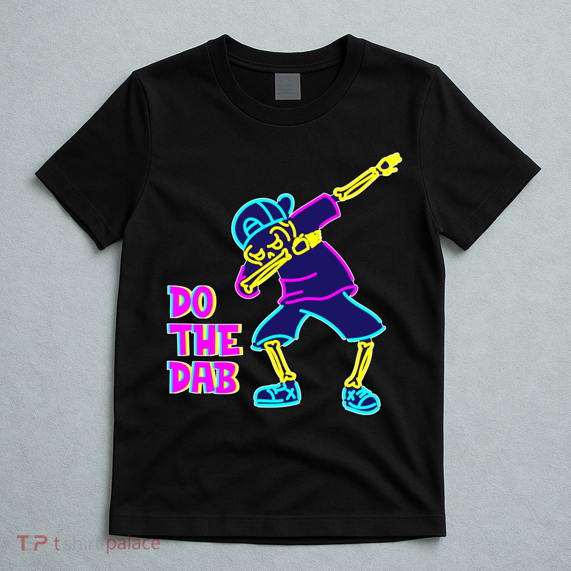 Retro Do the Dab Neon Skeleton T-Shirt