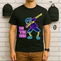 Retro Do the Dab Neon Skeleton T-Shirt thumb 6