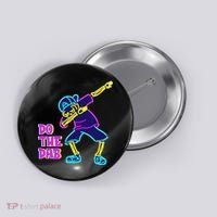 Retro Do the Dab Neon Skeleton Button thumb 0
