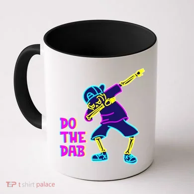 Retro Do the Dab Neon Skeleton Coffee Mug