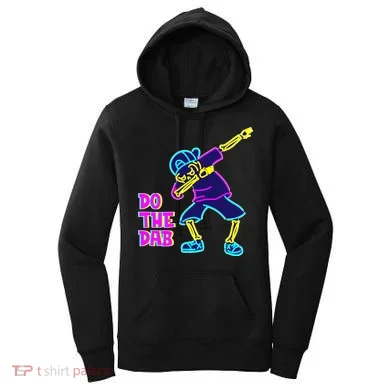 Retro Do the Dab Neon Skeleton Women's Hoodie
