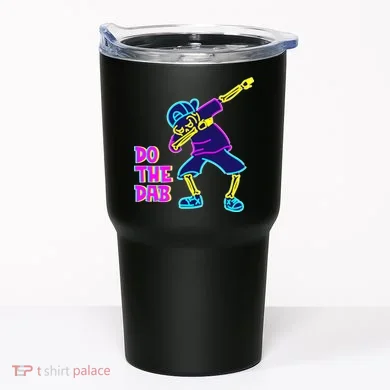 Retro Do the Dab Neon Skeleton Tumbler