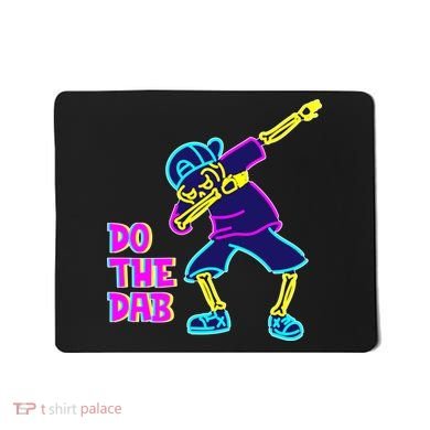 Retro Do the Dab Neon Skeleton Mousepad