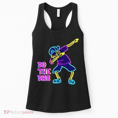 Retro Do the Dab Neon Skeleton Women's Tank Top