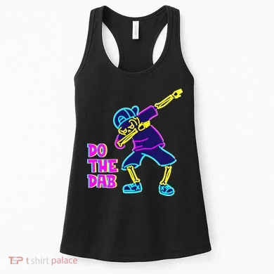 Retro Do the Dab Neon Skeleton Women's Tank Top