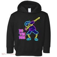 Retro Do the Dab Neon Skeleton Toddler Hoodie thumb 0