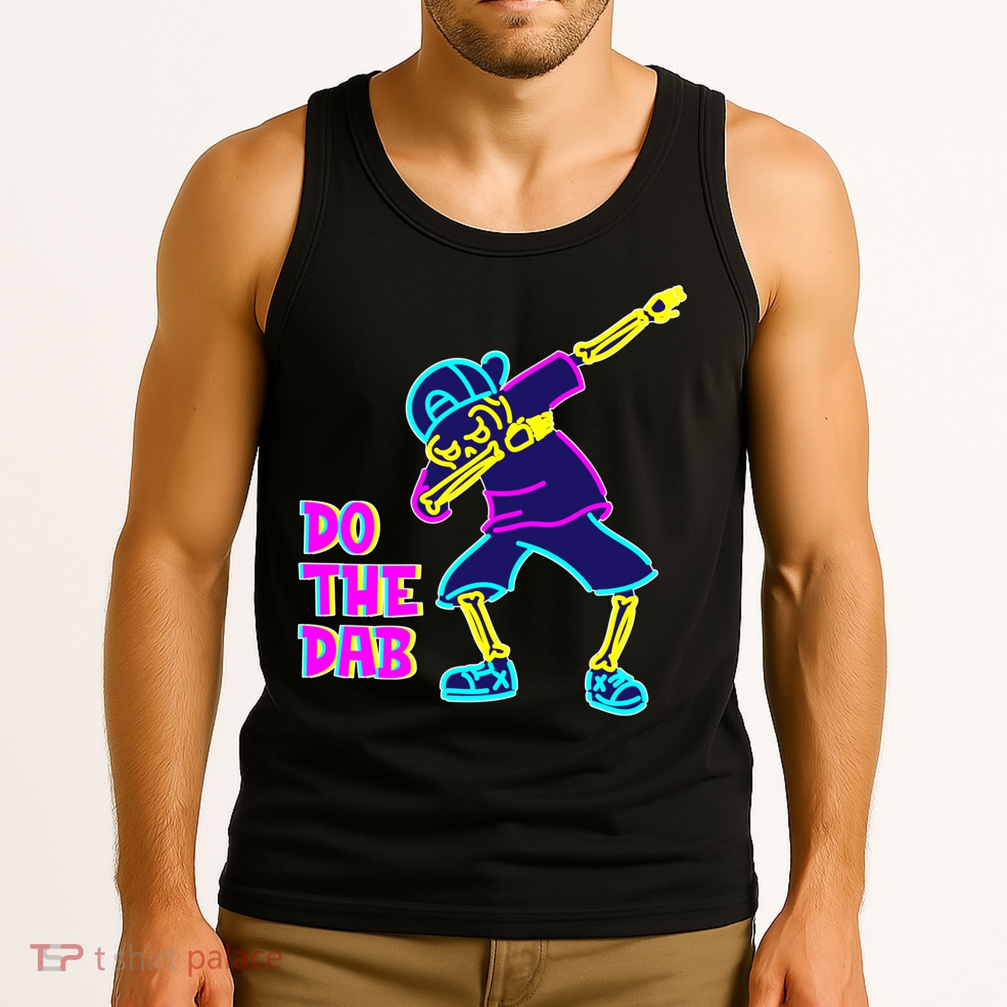 Retro Do the Dab Neon Skeleton Tank Top