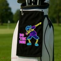 Retro Do the Dab Neon Skeleton Golf Towel thumb 2