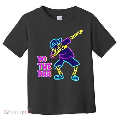 Retro Do the Dab Neon Skeleton Toddler T-Shirt